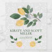 Hochzeit sizilianischer Zitronen Weinetikett (Einzelnes Label)