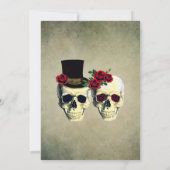 Hochzeit Skeleton Bride Groom Skulls Einladung (Rückseite)
