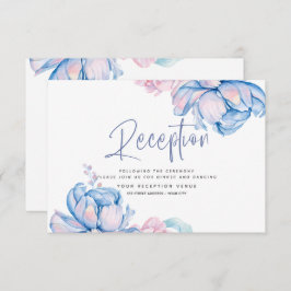 Hochzeit | Sky Blue und Bubblegum Pink Peonies Einladung