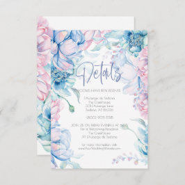 Hochzeit | Sky Blue und Bubblegum Pink Peonies Einladung