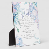 Hochzeit | Sky Blue und Bubblegum Pink Peonies Fotoplatte (Seite)