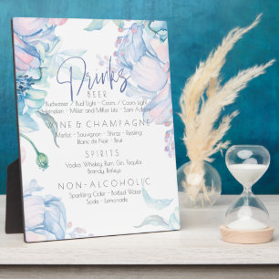 Hochzeit Sky Blue und Bubblegum Pink Peonies Fotoplatte