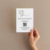 Hochzeit Social Media Sign mit QR Code und Script Tischnummer