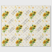 Hochzeit Sonnenblumen Herzlichen Glückwunsch - Nam Geschenkpapier (Flach)