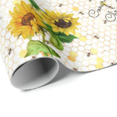 Hochzeit Sonnenblumen Herzlichen Glückwunsch - Nam Geschenkpapier (Rolleneckpunkt)