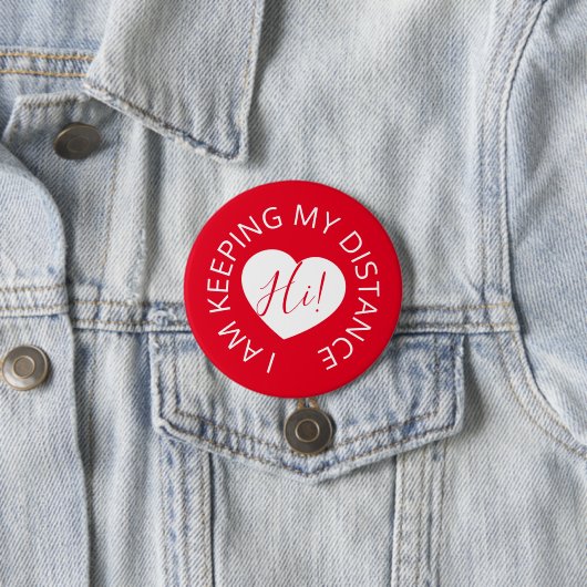 Hochzeit Soziales distanzierendes Gästehaus rotes Button (Beispiel)