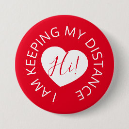 Hochzeit Soziales distanzierendes Gästehaus rotes  Button
