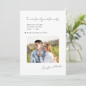 Hochzeit spart das Datum, das modern Minimalistisc Save The Date (Stehend Vorderseite)