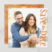 Hochzeit speichern das Date Minimal Foto Rustikale Ankündigung (Vorne/Hinten)