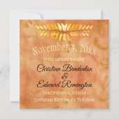 Hochzeit speichern das Date Minimal Foto Rustikale Ankündigung (Rückseite)