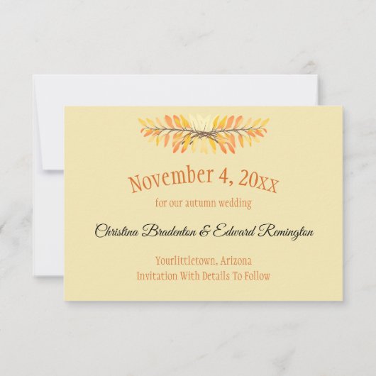 Hochzeit speichern das Date Minimal Foto Rustikale Save The Date (Rückseite)