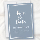 Hochzeit speichern das Datum Dusty Blue einfach mo