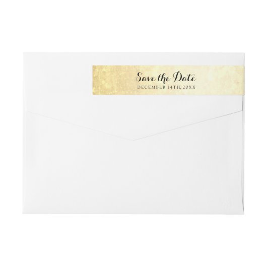 Hochzeit speichern das Datum Gold Foil Stars Confe (Rückseite)