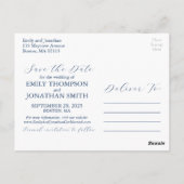 Hochzeit speichern das Datum Postkarten zwei Fotos (Rückseite)