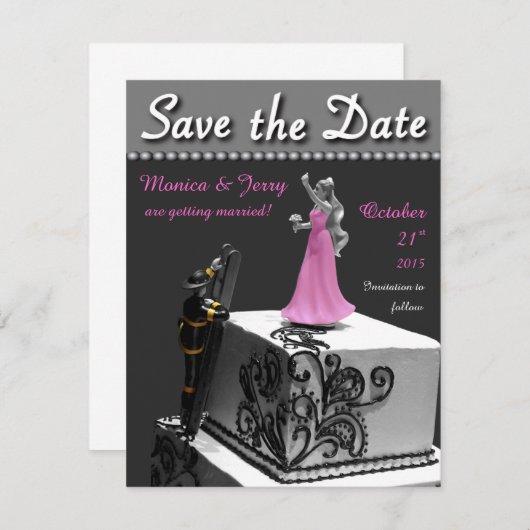 Hochzeit speichern Datum Ankündigung (Vorne/Hinten)