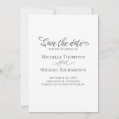 Hochzeit Speichern der Datumsfoto-Vorlage Save The Date (Rückseite)