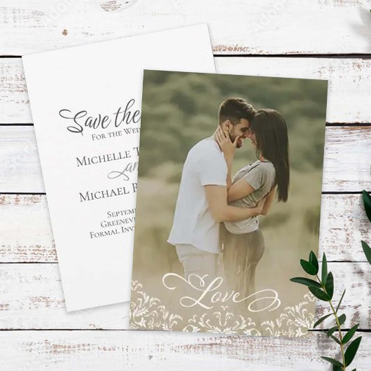 Hochzeit Speichern der Datumsfoto-Vorlage Save The Date
