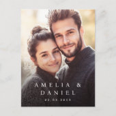 Hochzeit speichern Sie das benutzerdefinierte Foto Postkarte (Vorderseite)