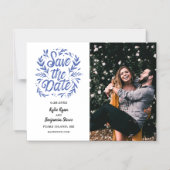 Hochzeit Speichern Sie das Date Foto Calligraphy B Magneteinladung (Vorderseite)