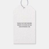 Hochzeit Speichern Sie das Date-Foto Einfache Kall Geschenkanhänger (Rückseite)