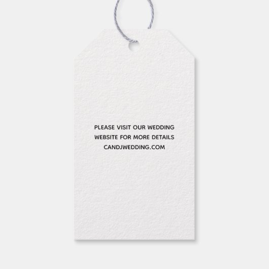 Hochzeit Speichern Sie das Date-Foto Einfache Kall Geschenkanhänger (Rückseite)