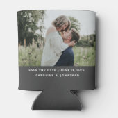 Hochzeit Speichern Sie das Date-Foto einfache Mini Dosenkühler (Rückseite)