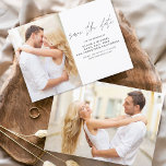 Hochzeit Speichern Sie das Date Foto Elegant Simpl Save The Date<br><div class="desc">Hochzeit Speichern Sie die Datumskarten,  die ein Foto auf der Vorder- und Rückseite haben. Die Save the Date-Karten enthalten eine moderne,  handgeschriebene,  kursive Schriftzeichen-Typografie,  die elegant,  einfach und modern nach dem Hochzeitstag zu verwenden sind.</div>