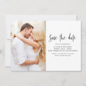 Hochzeit Speichern Sie das Date Foto Elegant Simpl Save The Date (Vorderseite)
