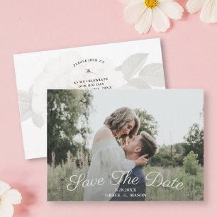Hochzeit Speichern Sie das Date Foto Hübsch floral