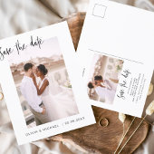 Hochzeit Speichern Sie das Date-Foto Minimalistisc Postkarte