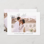 Hochzeit Speichern Sie das Date-Foto Minimalistisc Save The Date (Vorne/Hinten)