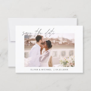 Hochzeit Speichern Sie das Date-Foto Minimalistisc Save The Date