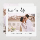 Hochzeit Speichern Sie das Date-Foto Minimalistisc Save The Date (Vorne/Hinten)