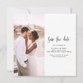 Hochzeit Speichern Sie das Date-Foto Minimalistisc Save The Date (Rückseite)