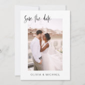 Hochzeit Speichern Sie das Date-Foto Minimalistisc Save The Date (Vorderseite)