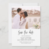 Hochzeit Speichern Sie das Date-Foto Minimalistisc Save The Date (Rückseite)