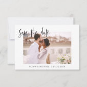 Hochzeit Speichern Sie das Date-Foto Minimalistisc Save The Date (Vorderseite)