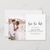 Hochzeit Speichern Sie das Date-Foto Minimalistisc Save The Date (Rückseite)