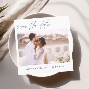 Hochzeit Speichern Sie das Date-Foto Minimalistisc Save The Date