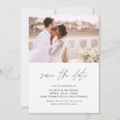 Hochzeit Speichern Sie das Date-Foto Minimalistisc Save The Date (Rückseite)
