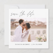 Hochzeit Speichern Sie das Date-Foto Minimalistisc Save The Date (Vorderseite)