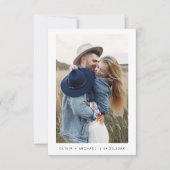 Hochzeit Speichern Sie das Date-Foto Minimalistisc Save The Date (Vorderseite)