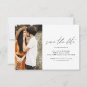 Hochzeit Speichern Sie das Date-Foto Minimalistisc Save The Date (Rückseite)
