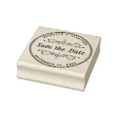 Hochzeit Speichern Sie das Date Heart Modernes Skr Gummistempel (Stempel)
