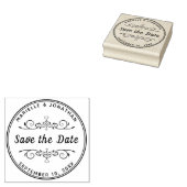 Hochzeit Speichern Sie das Date Heart Modernes Skr Gummistempel (Stempel)