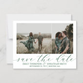 Hochzeit speichern Sie das Date Magnet zwei Fotos  (Vorderseite)