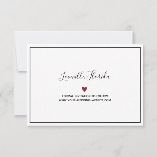 Hochzeit Speichern Sie das Date März 2019 Calendar Save The Date (Rückseite)