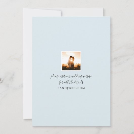 Hochzeit Speichern Sie das Datum 2 Fotos Hübscher Einladung (Rückseite)