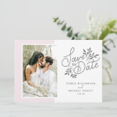 Hochzeit Speichern Sie das Datum 2 Fotos Script Bo Save The Date (Stehend Vorderseite)