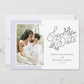 Hochzeit Speichern Sie das Datum 2 Fotos Script Bo Save The Date (Vorderseite)